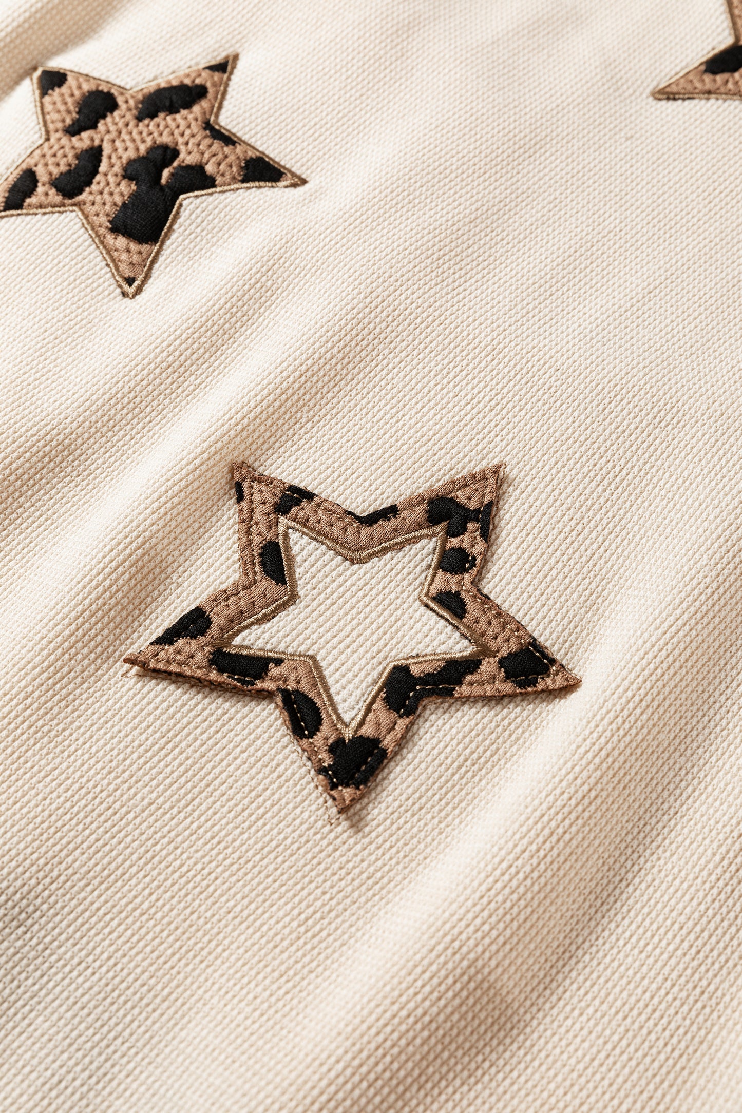 Starry Leopard Patchwork Sweatshirt