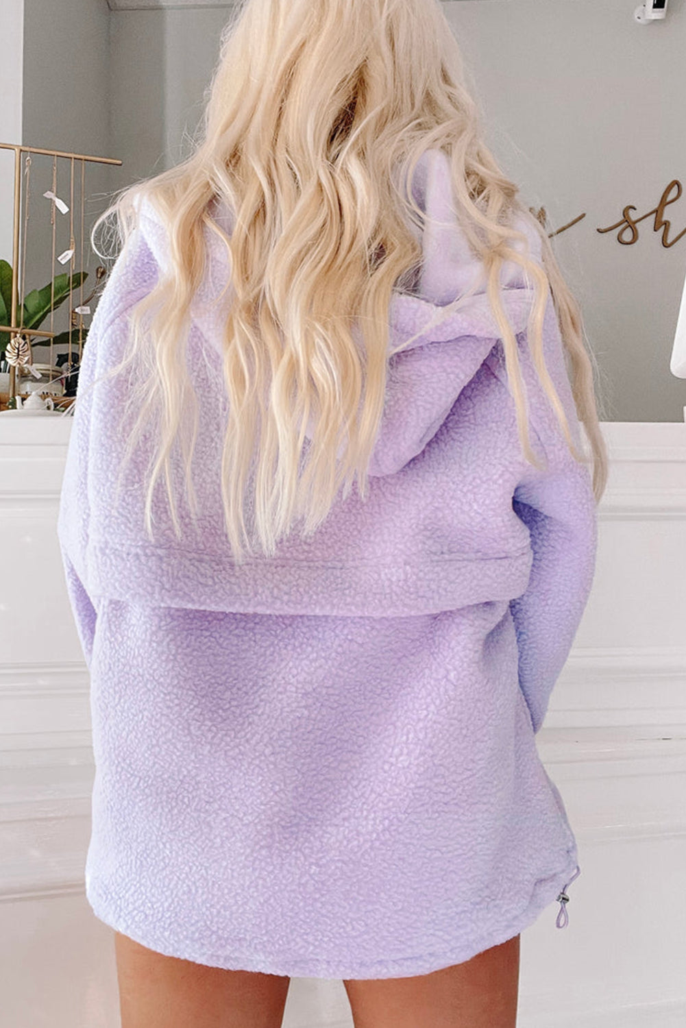 Sherpa Fleece Pullover - Lavender