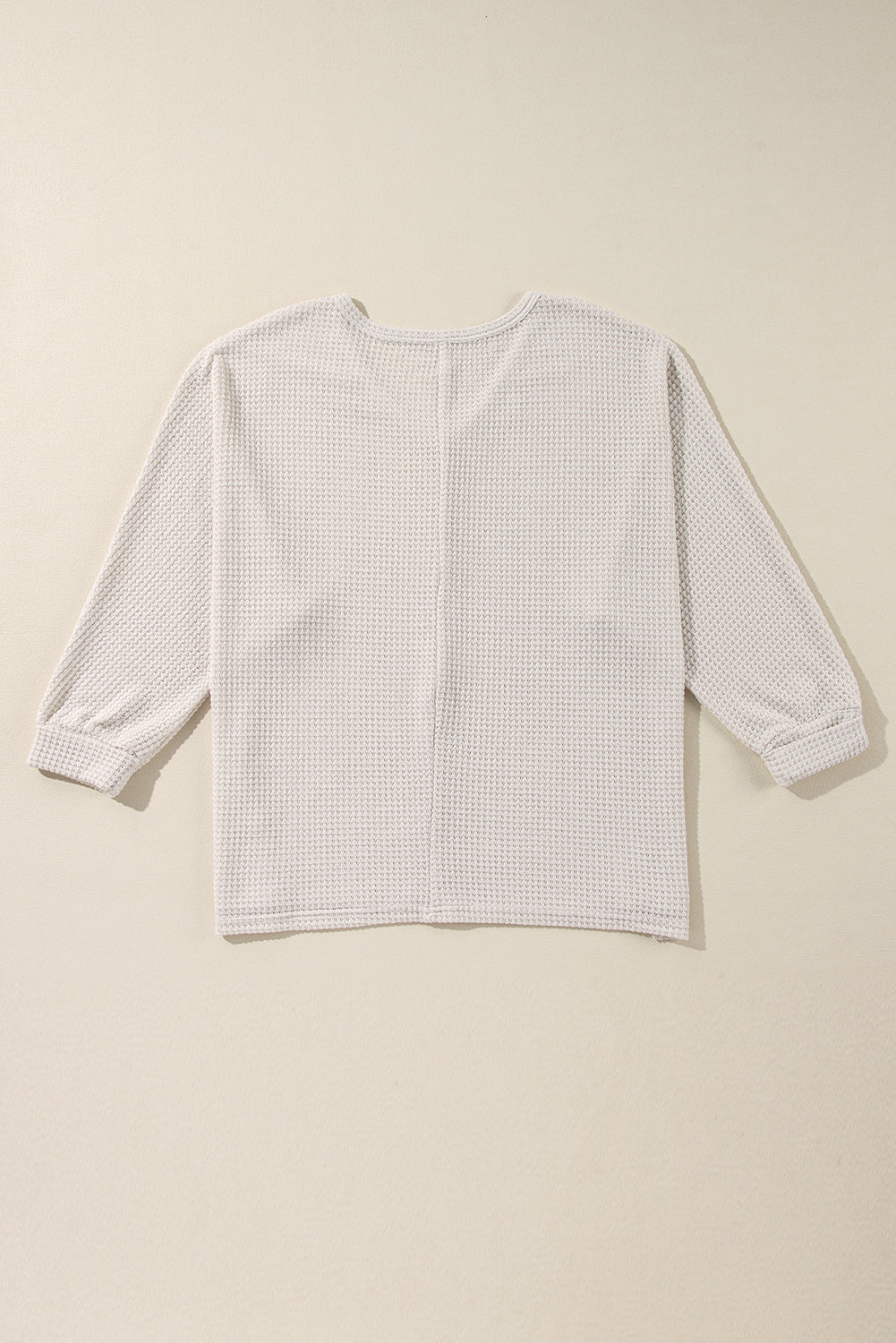 White Waffle Knit Top