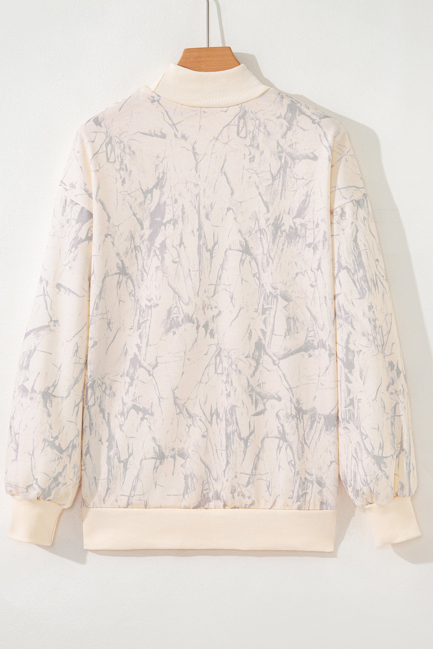 Camo Mock Neck Pullover