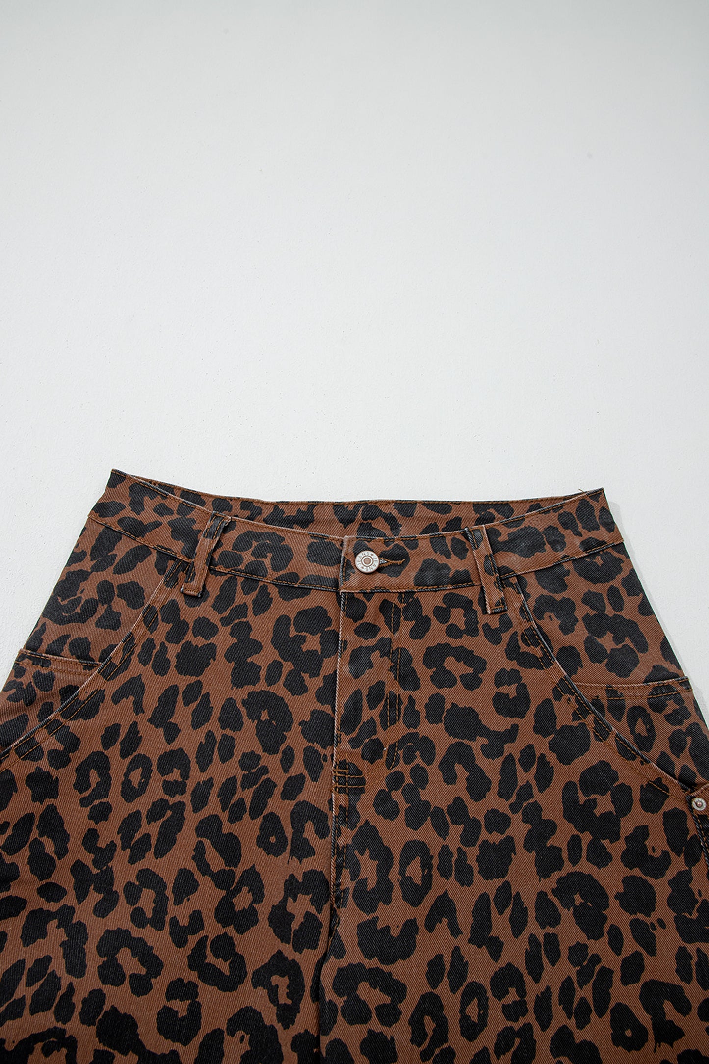 Leopard Denim Jeans