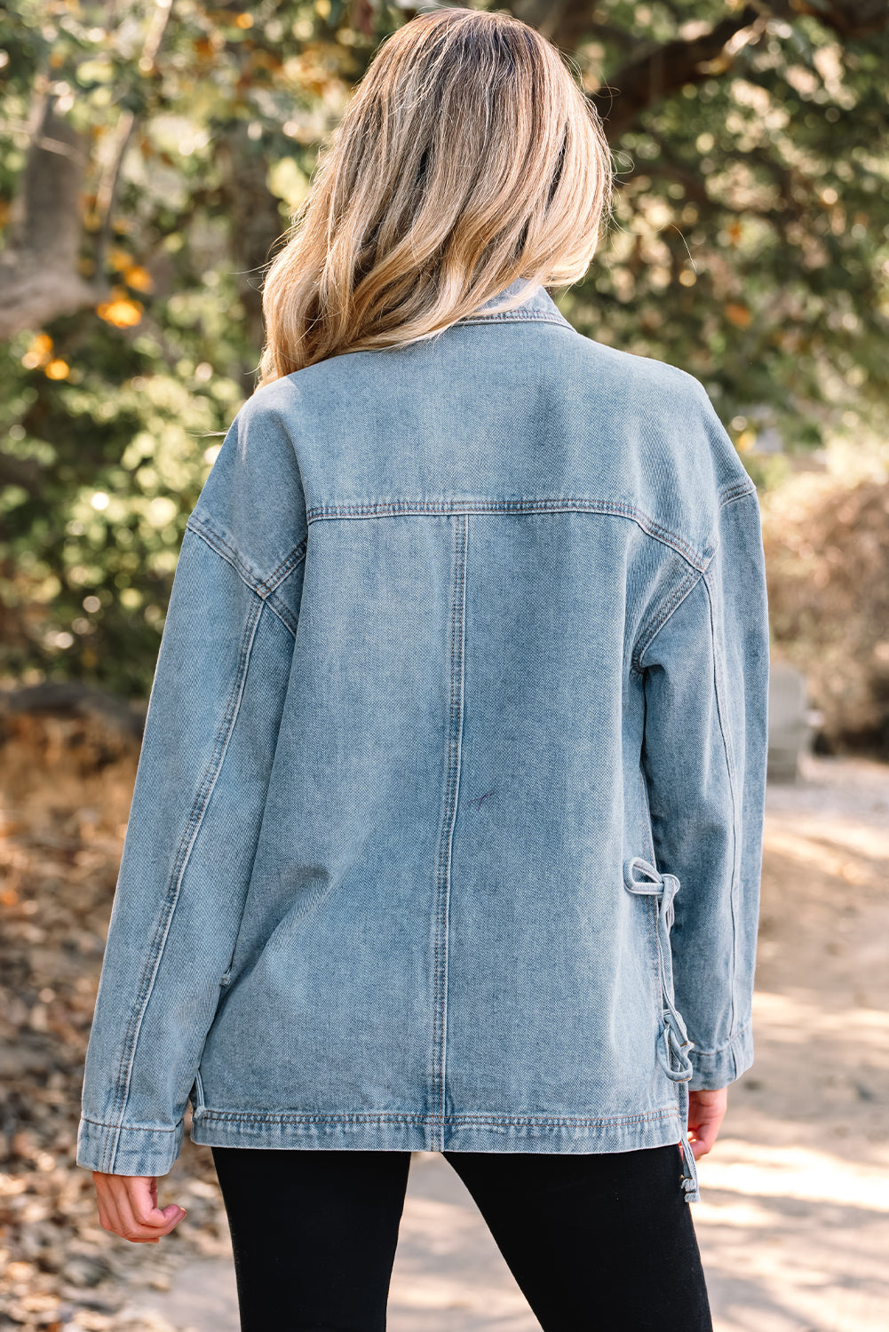 Side Tie Denim Jacket