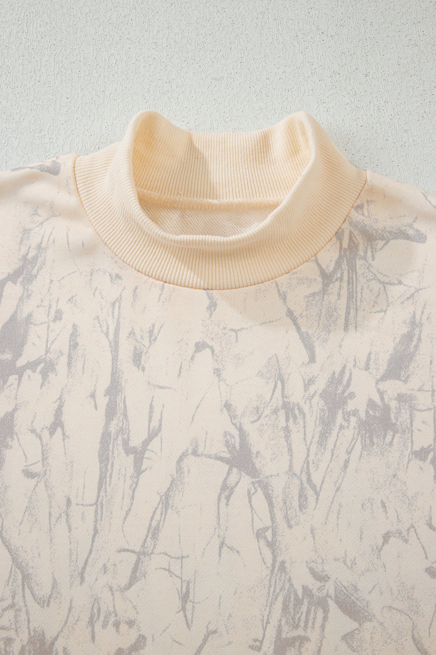 Camo Mock Neck Pullover