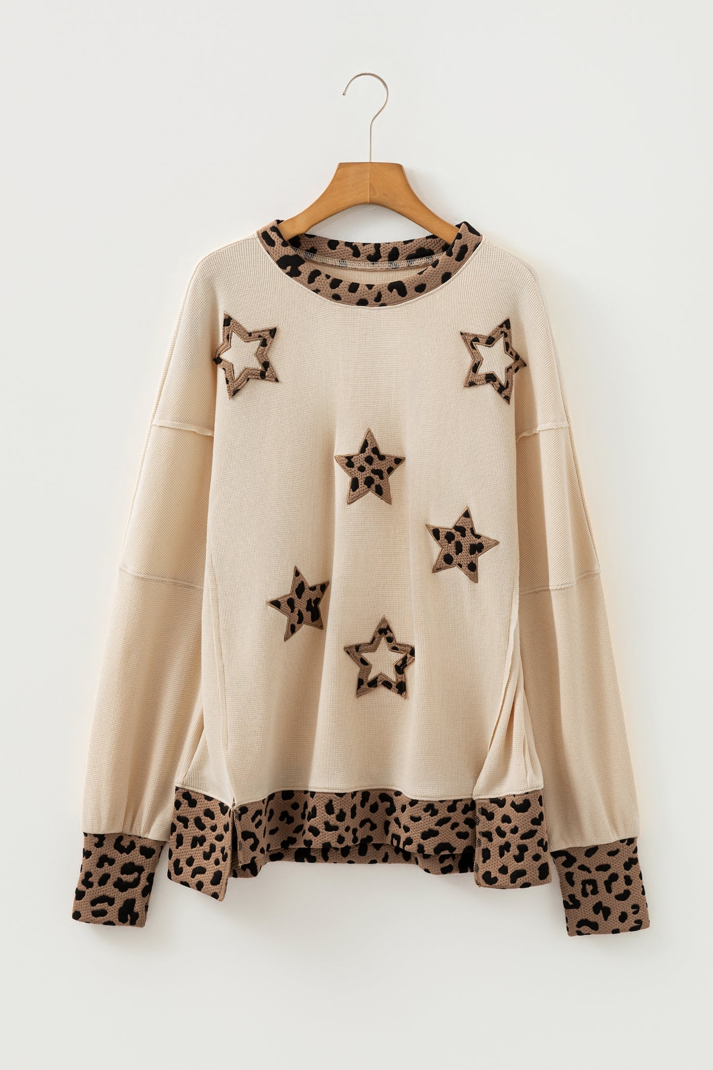 Starry Leopard Patchwork Sweatshirt