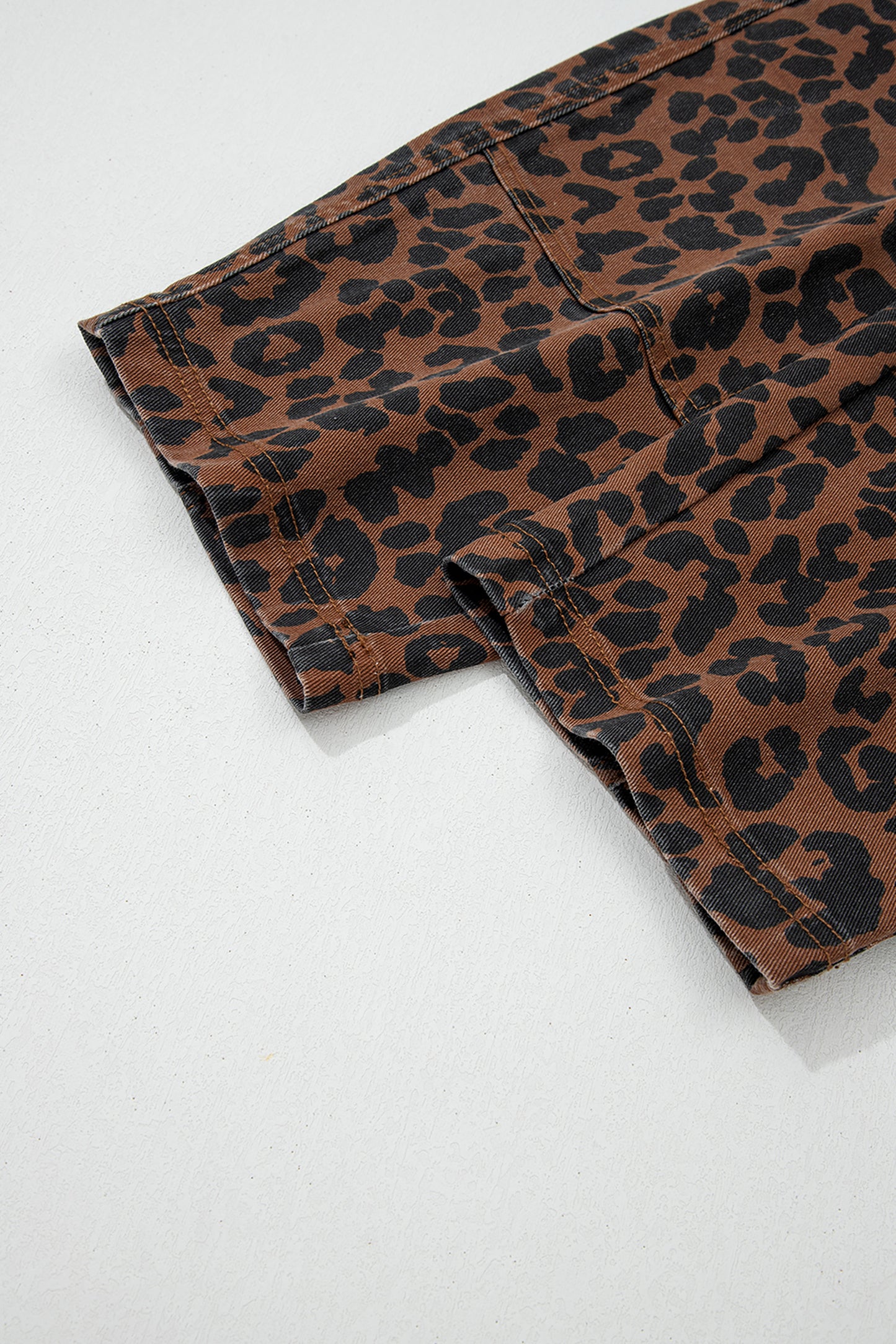 Leopard Denim Jeans