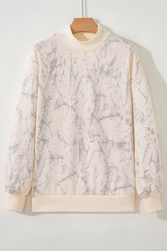 Camo Mock Neck Pullover